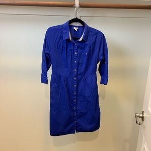 Odille Anthropology Bright Blue shirt dress